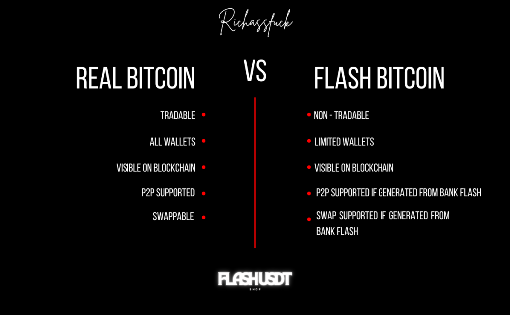 flash bitcoin vs real bitcoin